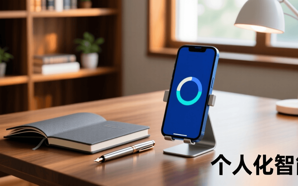 智能手机操作系统与智能体能力编排的抽象示意画面