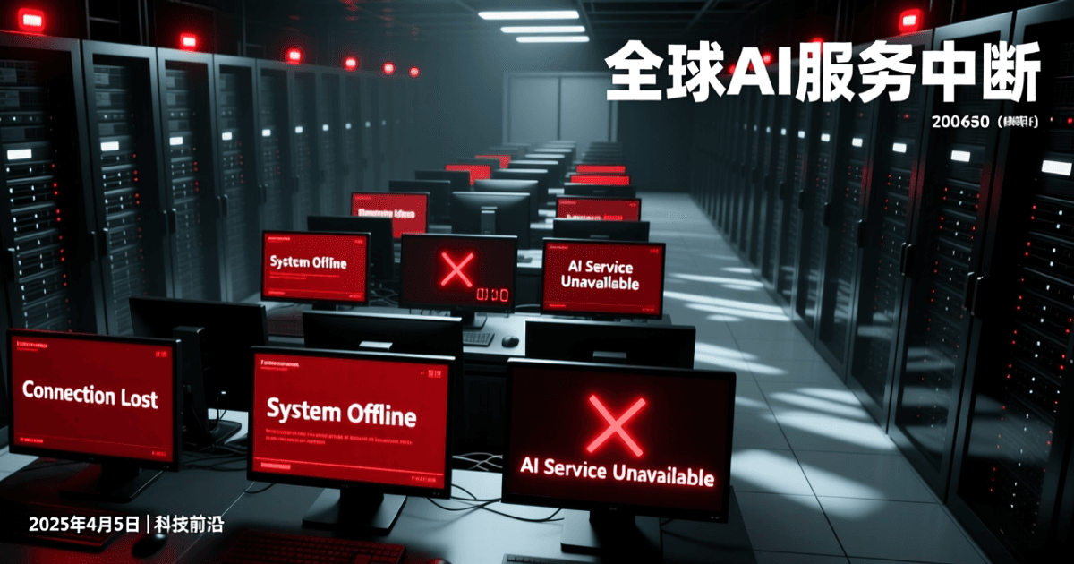 AI 新闻配图:ChatGPT、Claude、Grok 集体宕机近 4 小时