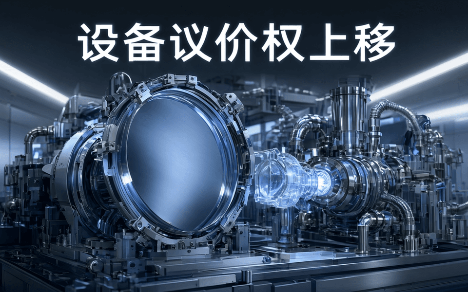 半导体洁净室中光刻机精密光学镜组与光源部件特写